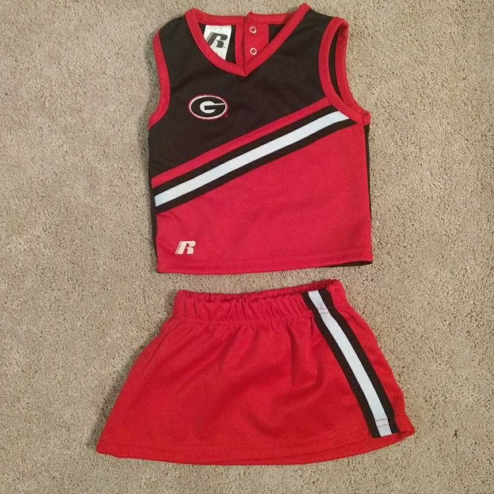 Girls Georgia cheerleading outfit